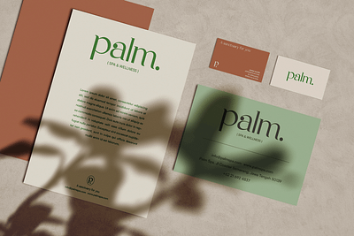 Palm Spa & Wellness Resort Stationery art direction branding logo