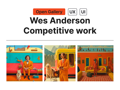 The winning work of Wes Anderson animation app design illustration typography ui ux