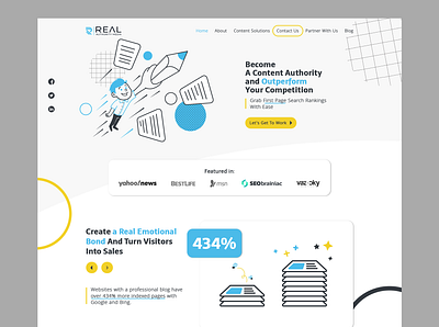Website Design and Illustrations for SEO Marketing Business design graphic design homepage ui ux vector web interface design website design