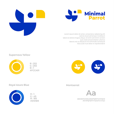 Parrot Logo brand branding design graphic graphic design illustration logo parrot parrot logo ui ux vector