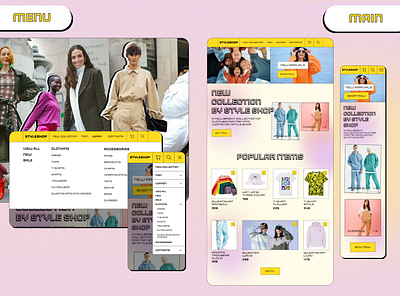 Online clothing store onlinestor shop ui uxui webdesign