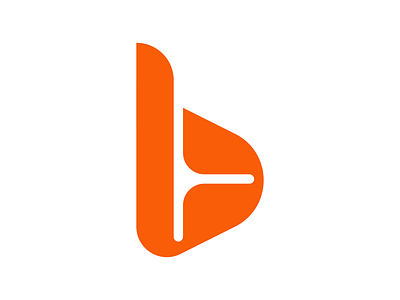 Brenef app icon branding curves graphic design letter b logo logomark minimalist modern orange trendy