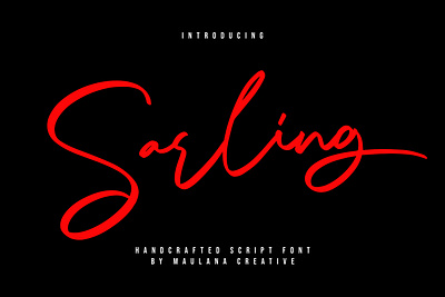 Sarling Handcrafted Script Font branding font fonts graphic design logo nostalgic