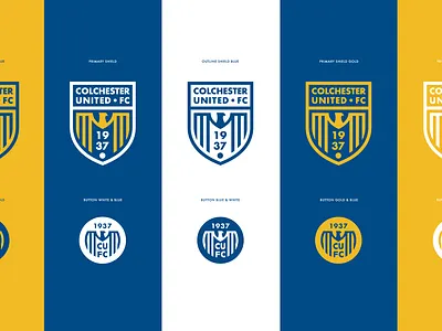 Colchester United - New Branding Concept - Badge Variations branding design flat football graphic design icon illustration logo soccer vector
