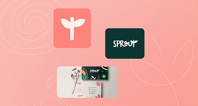 Sprout flower shop branding branding graphic design logo