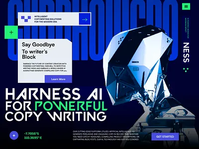 AI based copy writing website UI branding dailyui ui
