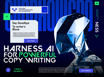 AI based copy writing website UI branding dailyui ui