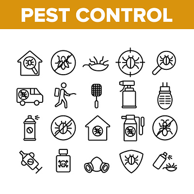 Pest Control Icons Design project 1 graphic design