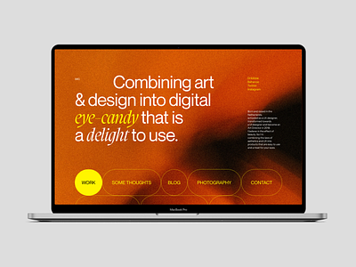 Portfolio Design brown design digital interface minimal modern orange portfolio retro ui uidesign warm web webdesign