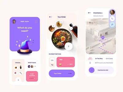 Delivery Mobile App app clean design flat mobile ui ux