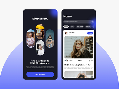 Social media streaming App UI/UX Design 3d animation banking app calm app design design agency illustration meditation app salon app ui ui ux uiux uiux uiux