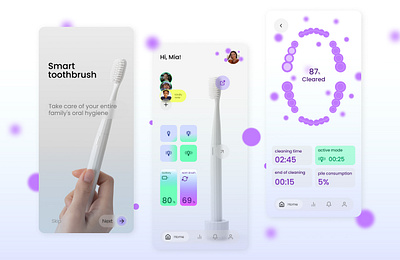 App for smart toothbrust app figma toothbrush ui ux