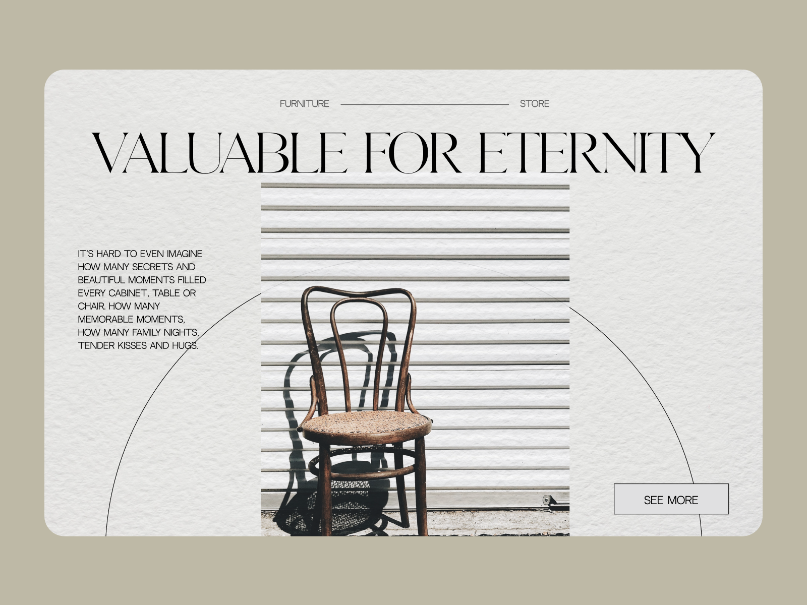 Furniture store home page hero banner by Maria Subbota on Dribbble