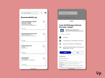 Job Listing UI Design app dailyui design figma ui ux uxdesign