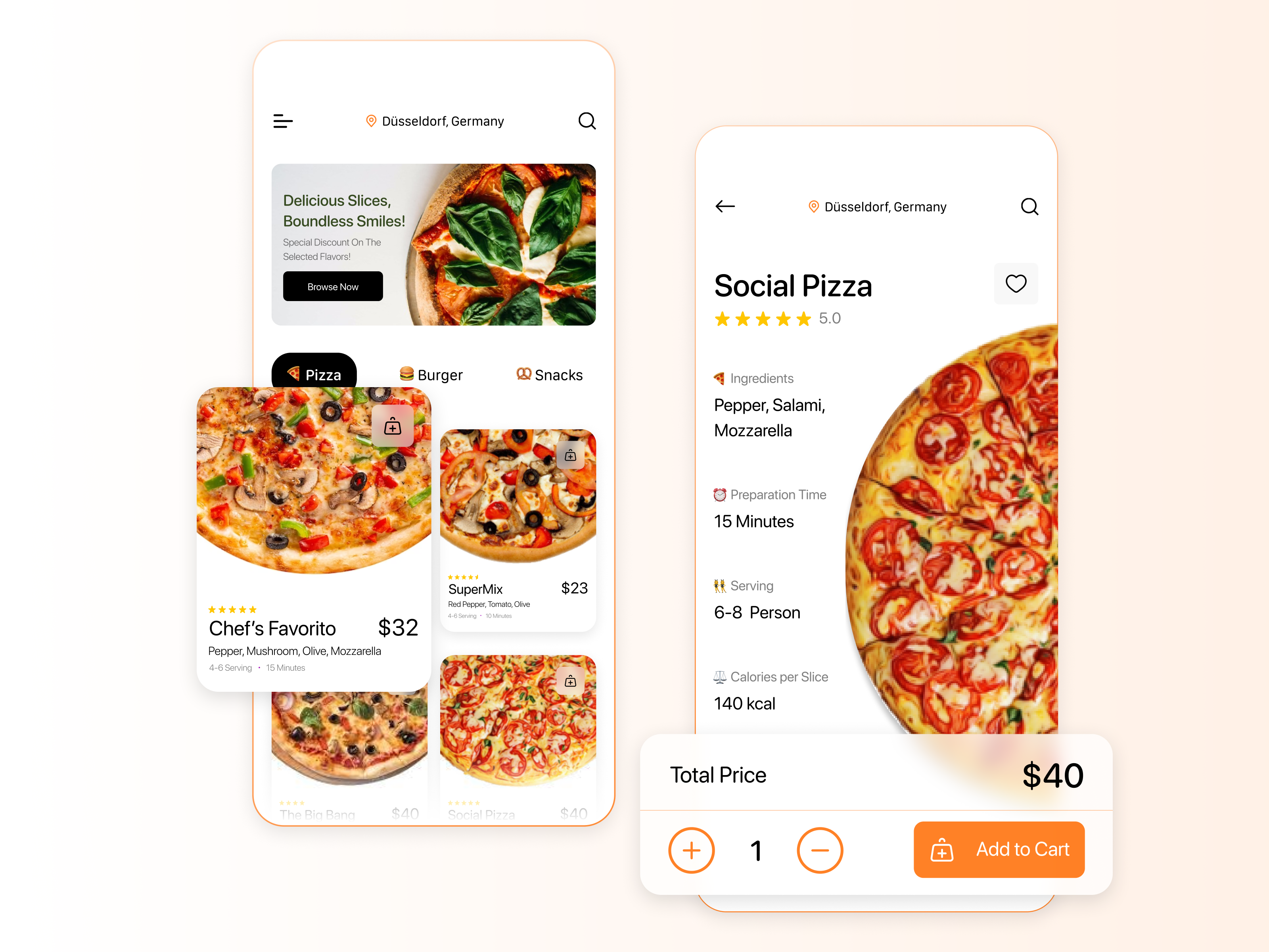 Food Delivery App dailyui dailyuichallenge delivery design detail fast food food card minimal mobile mobile design order price product shop shopping ui ui card user interface ux