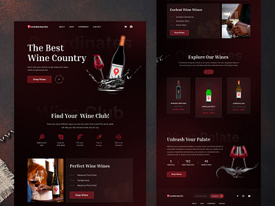 Coordinates // Online Wine Shop clean design figma minimal online shop ui ux website wine wine shop
