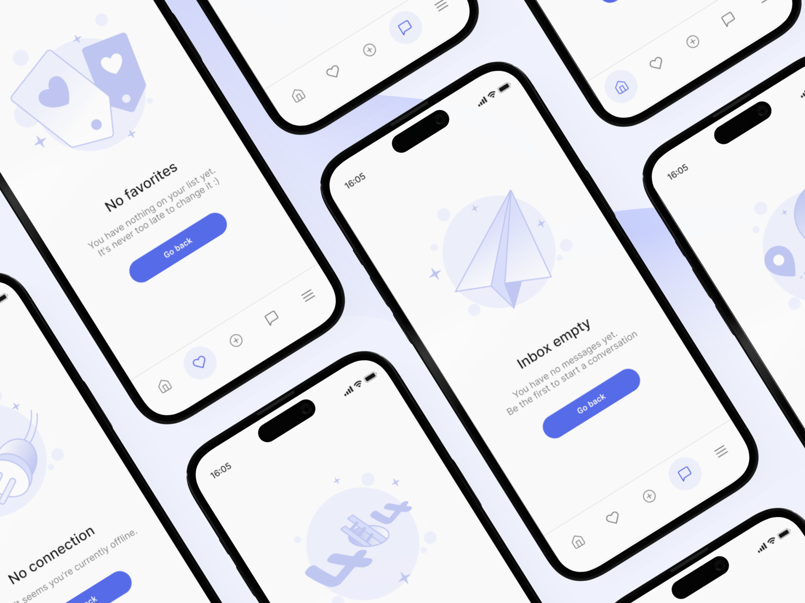 Example of Empty States for Marketplace | Freebie