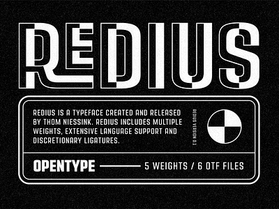 Redius - Typeface allcaps bold branding design embossed font fontdesign graphicdesign lettering logo logotype opentype titling type typedesign typeface typefacedesign typography