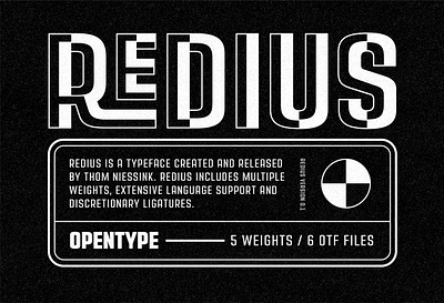Redius - Typeface allcaps bold branding design embossed font fontdesign graphicdesign lettering logo logotype opentype titling type typedesign typeface typefacedesign typography
