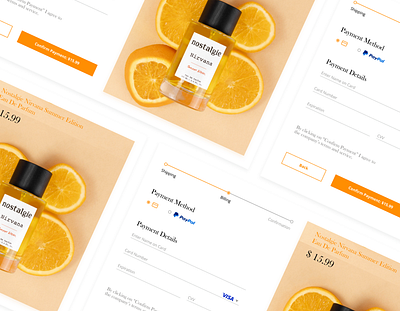 Checkout Page UI Design | Daily UI Design Challenge 002 checkout checkout page dailyui design design challenge orange product checkout page ui uiux user interface design web design website design