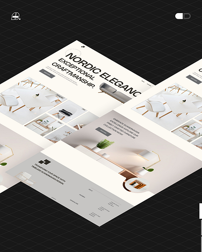 BuiLD 2.0 💊 Day 23 | Scandinavian Furniture store 3d bento branding design graphic design illustration logo minimal productdesign typography ui ux webdesign