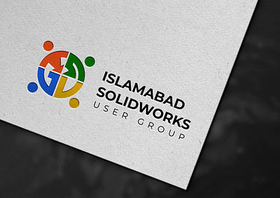 Islamabad SolidWorks User Group Logo branding brochure business brochure business logo company logo design gem logo group logo illustration labour logo logo orange logo people logo poster ui user logo