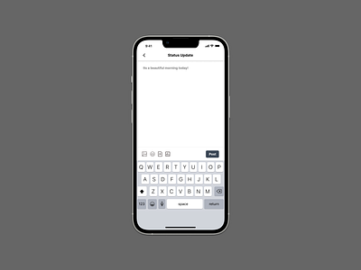 #DailyUI Day 081 Status Update app design ux