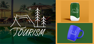 Minimalism Line Art Logo for Tourism branding design graphic design logo logo design
