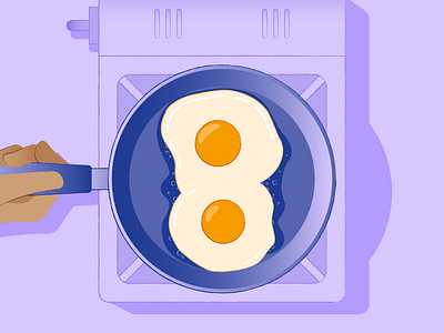 Fried egg omelet 2d animation design egg flat fried gif illustration motion motion graphic omelet