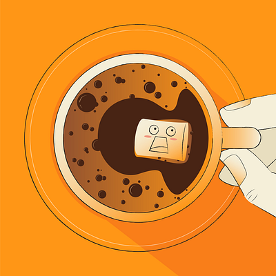 Cup of coffee 2d alphabet animation coffee cup flat gif illustration mallow motion motion graphic