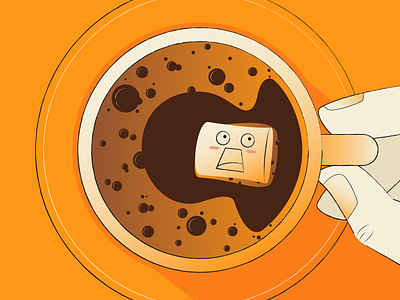 Cup of coffee 2d alphabet animation coffee cup flat gif illustration mallow motion motion graphic