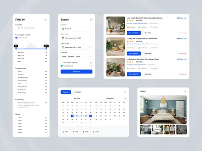 #web_component card design clean components dashboard dashboard elements date picker design design system elements filter hotel booking kits minimal navigation product search ui ui design web design web ui
