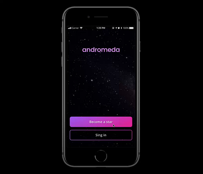Andromeda for women in tech app design productdesign socialmedia tech ui ui ux ux women