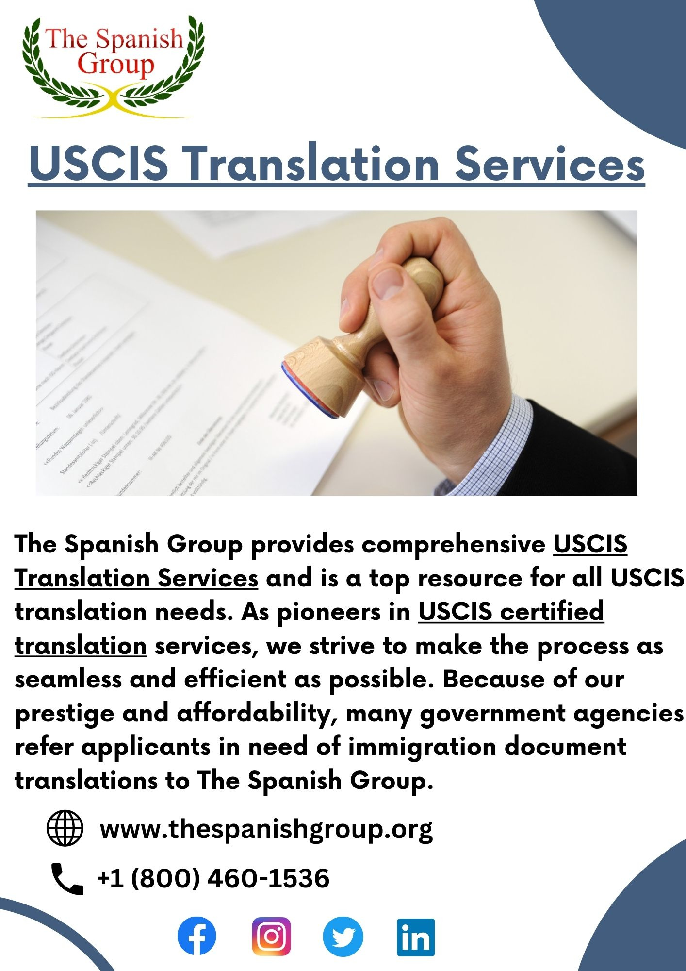 Uscis Translation Services The Spanish Group By The Spanish Group Llc On Dribbble 7352
