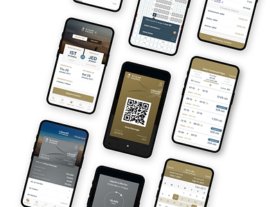 Saudia Mobile airlines app design flight landing qr saudia travel ui ux