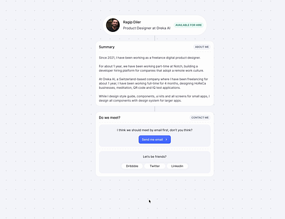 Personal Website Animations (LIVE) animation clean ui figma framer hover effects light personal personal website portfolio portfolio design portfolio web ragip diler web design