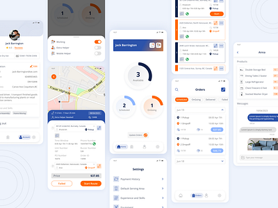 it's here Driver App - Mobile Design app design available delivery order driver account driver app mobile design truck driver app ui design