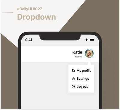 Dropdown - #DailyUI #027 027 dailyui design ui