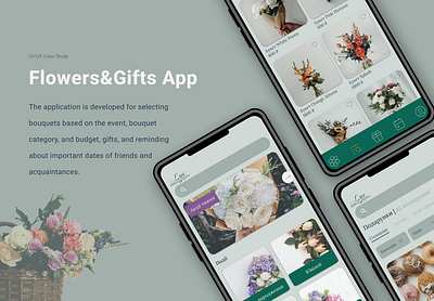 Flower Gift Mobile App branding figma graphic design illustration ui user experiecce ux