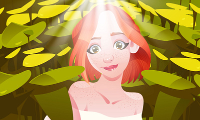 Dreams of spring 2d art book branding character characterdesign child childillustration design digital girl redgirl