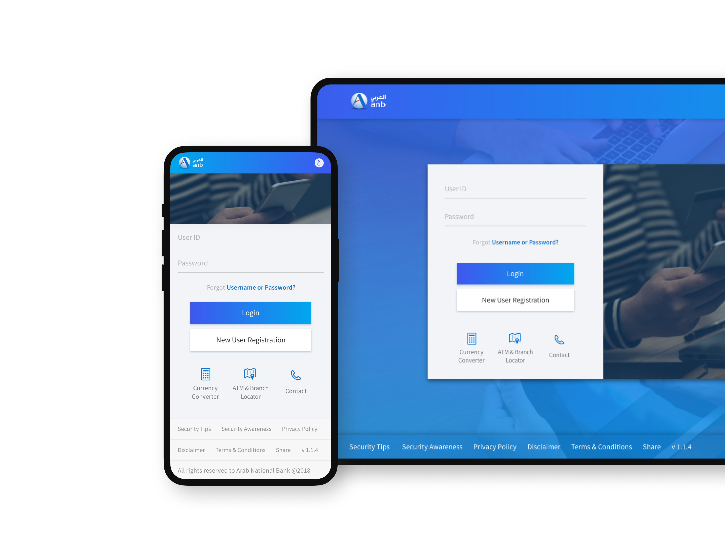 ANB Web, Mobile anb banking design login mobile online web
