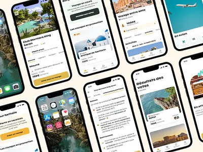 Application - Inti - Travel App application design destination holidays hotel travel ui