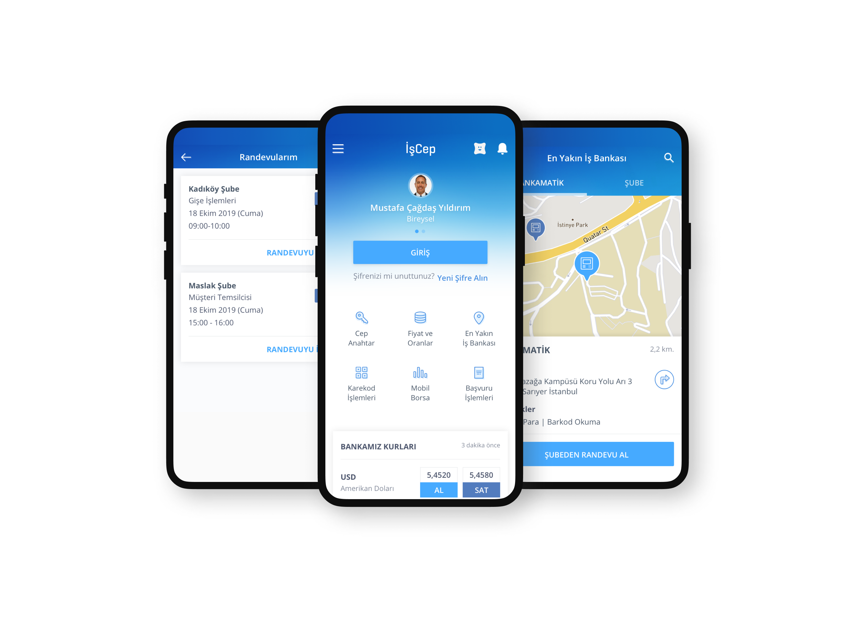 IsCep Pre-Login app banking design fintech isbank iscep login map prelogin ui ux