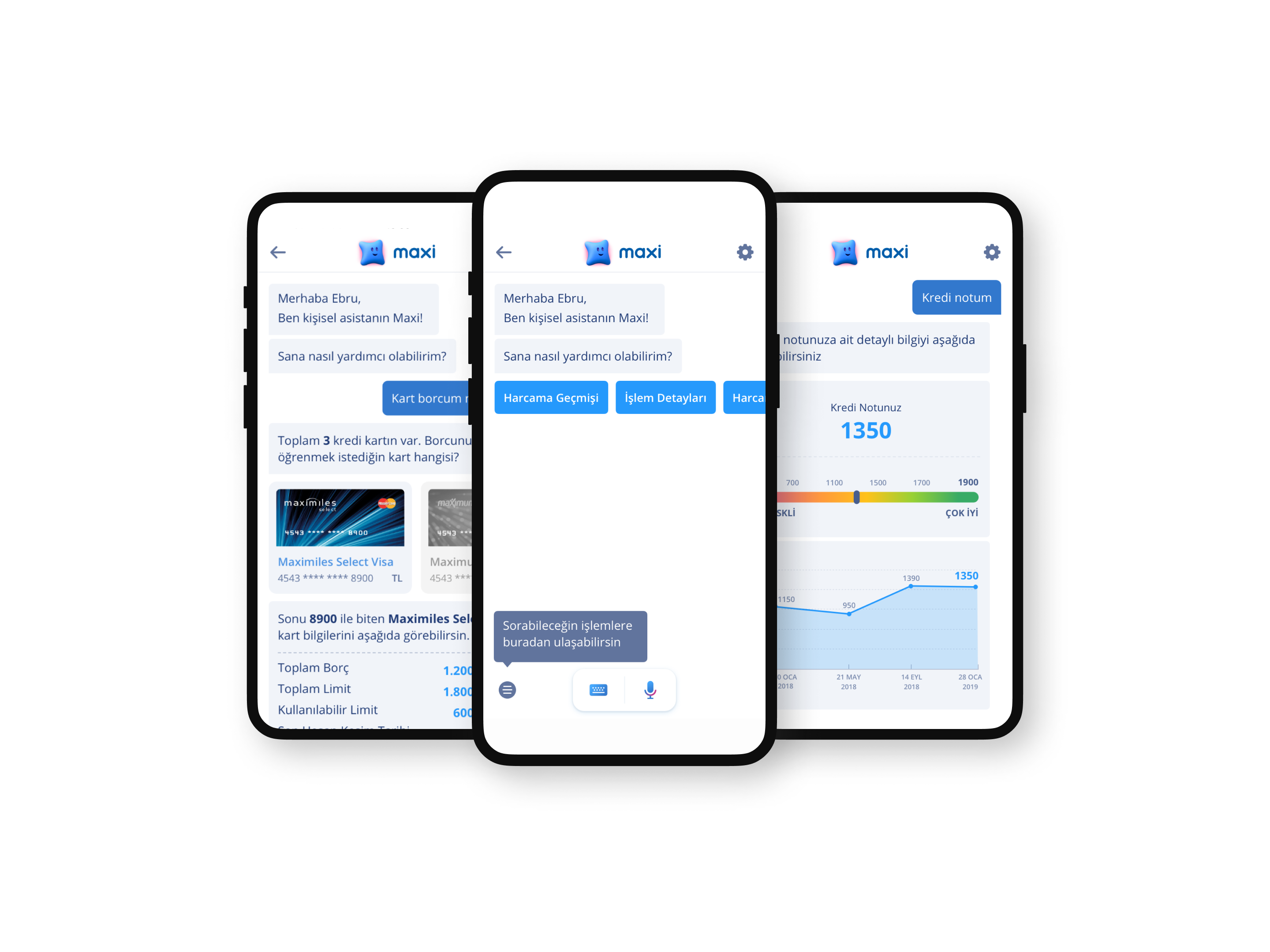 Maxi ai app banking chatbot conversational design isbank maxi mobile online ui