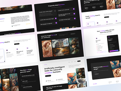 Aether - Collage Version ai ai generator ai landingpage ai website artificial artificial intelligence generator image image generator landingpage ui website