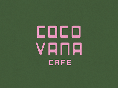 Coco Vana Cafe Wordmark branding cafe chic coco lettering logo modern wordmark