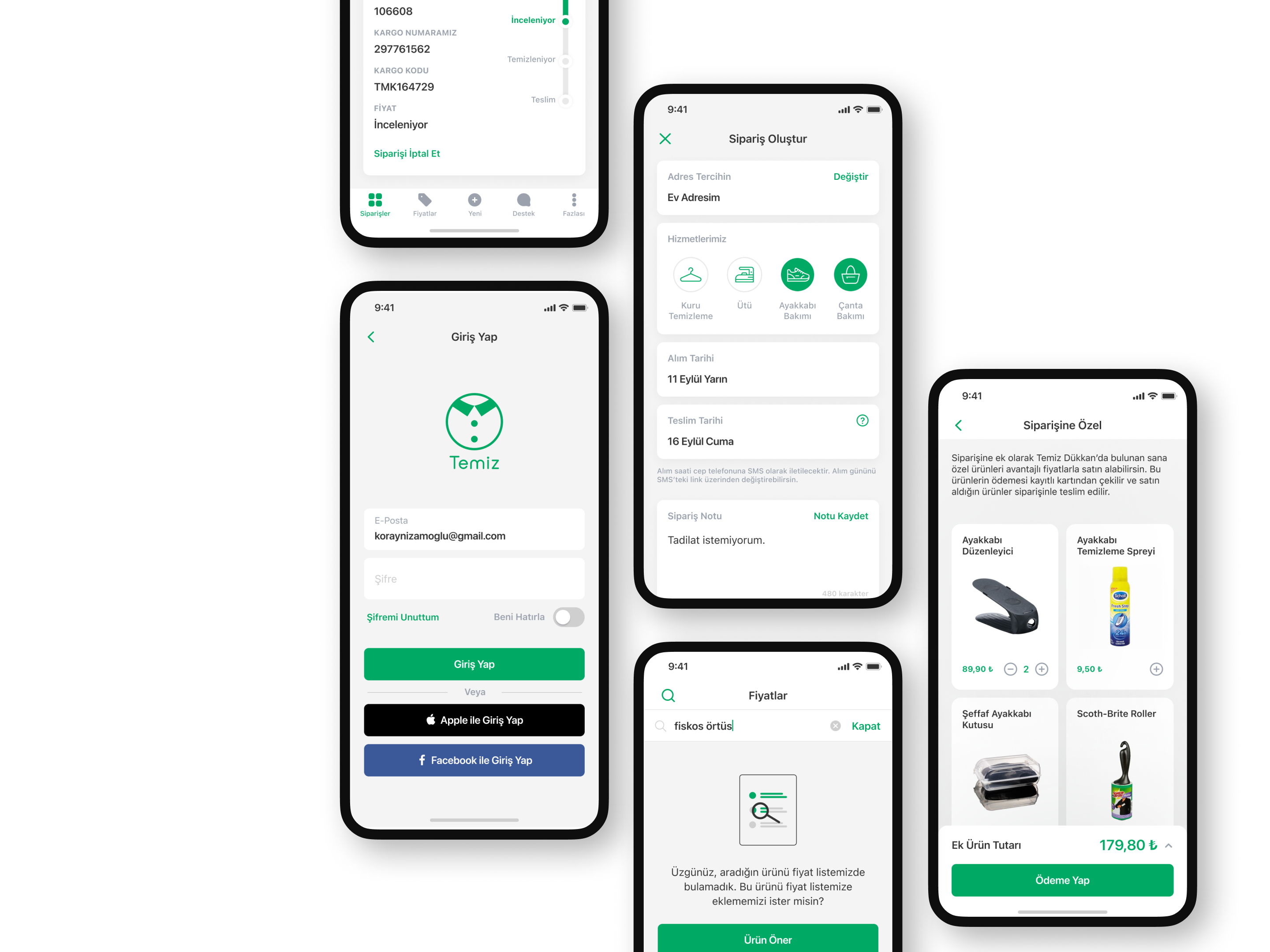 Temiz app delivery design laundry mobile temiz ui ux