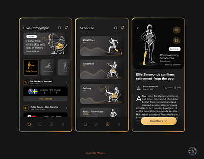 Paralympic Game Concept branding disable football games hockey olympic paralympic secore system user interface