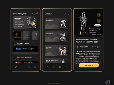 Paralympic Game Concept branding disable football games hockey olympic paralympic secore system user interface