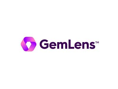 GemLens - Logo Design brand identity design branding creative branding creative logo diamond gem gradient logo lens lettering logo logo design modern logo modern logo design negative space design photo shutter typography video visual identity design